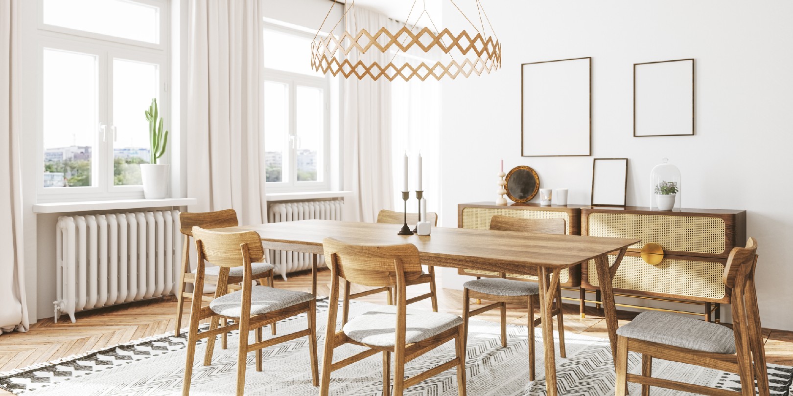 scandanavian-interior-design the-independence Interior of Scandinavian style dining room.