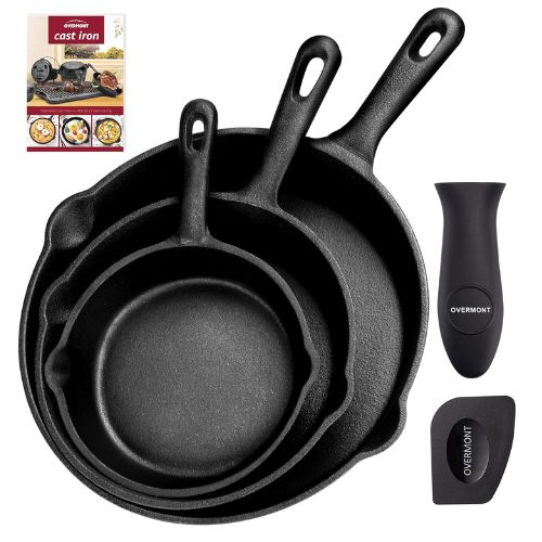 overmont cast iron skillet cookware